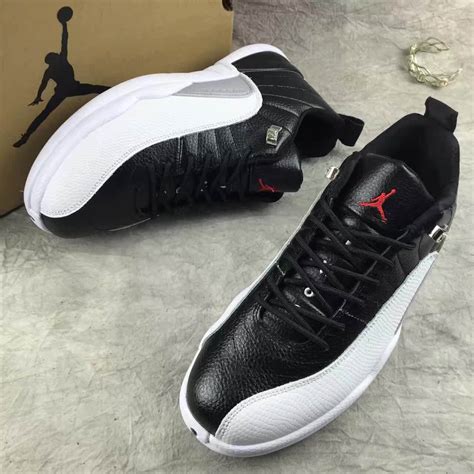 12 jordans black and white|jordan 12 retro men's shoes.